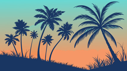 palm tree silhouette
