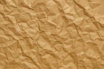 Obraz premium Wrinkled Kraft Paper Background with Soft Shadows – Natural Textured Surface