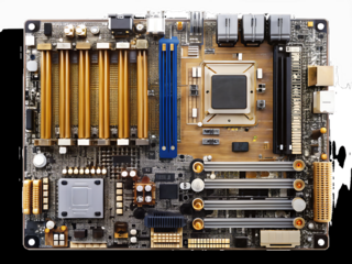 motherboard isolated on white background PNG, AI GENERATED