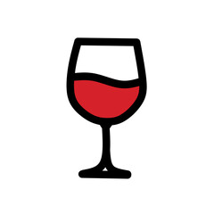 glass of red wine vector