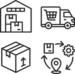  express shipping icon, supply chain icon vector, order processing icon