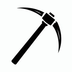 Pickaxe Tool Silhouette Vector Illustration