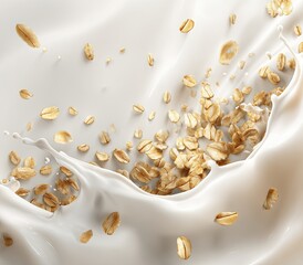 Oatmeal milk splash,  healthy breakfast