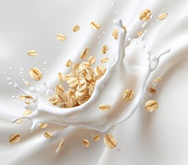 Milk splash with oats