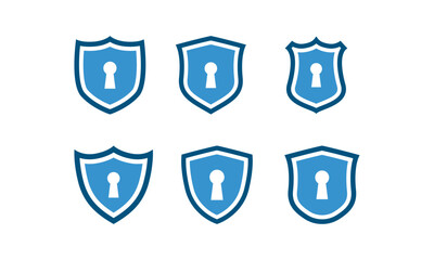 Secure internet icon. Protective shield sign digital security with the image of a padlock. Symbol security protection web. Vector illustration.