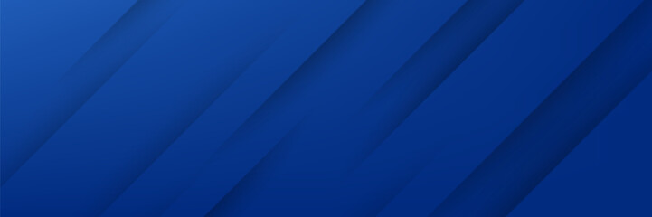 Obraz premium Modern abstract blue background with diagonal line. Simple graphic design element. Futuristic concept. Horizontal banner template with space for your text. Vector