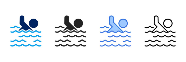 Swimming  Icon Set Different Style Collection 