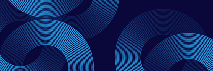 Abstract blue glowing geometric lines modern shiny blue circle lines pattern. Suit for cover banner brochure