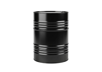Black metal barrel png on transparent background
