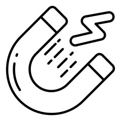 Editable design icon of magnet