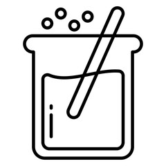 An editable design icon of lab beaker
