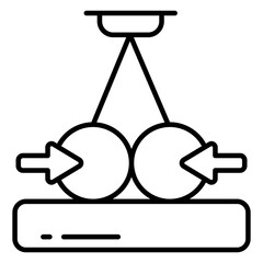 A unique design icon of oscillation