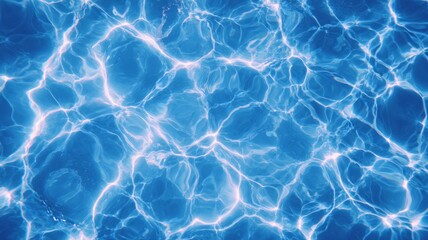 Sunlit pool water abstract ripple effect. AI generated