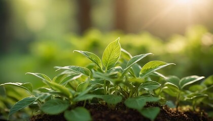 Soft Focus Green Plant Background
