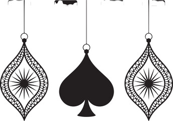 Elegant Ornament Silhouettes Set