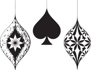 Elegant Ornament Silhouettes Set
