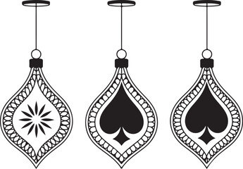 Elegant Ornament Silhouettes Set