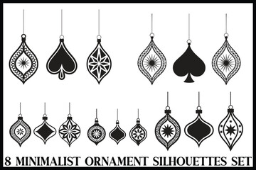 Elegant Ornament Silhouettes Set