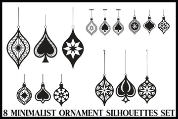 Elegant Ornament Silhouettes Set