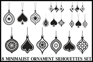 Elegant Ornament Silhouettes Set