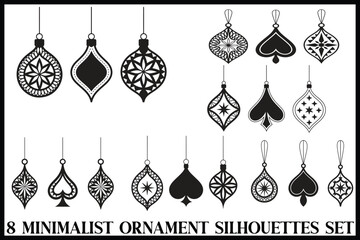 Elegant Ornament Silhouettes Set