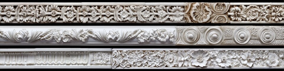 Ornamental, carved friezes