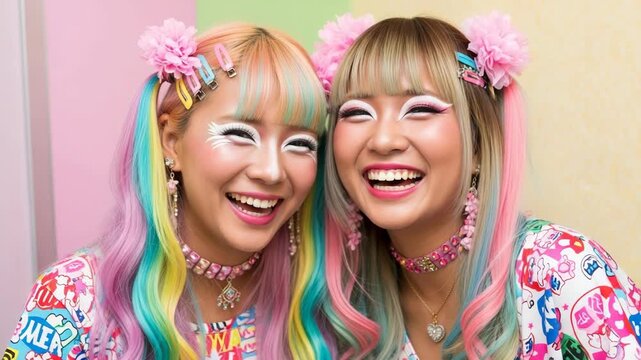 日本のカワイイ文化・デコラファッションのギャル友達