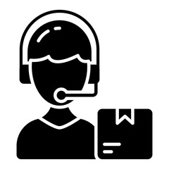 A colored design icon of logistic helpline