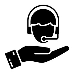 An editable design icon of customer service care