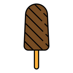 Ice cream vector icon. Waffle cone illustration sign. Ice lolly symbol. Frozen juice logo.