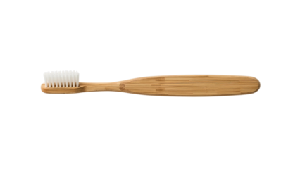 Eco-friendly bamboo toothbrush with soft bristles for sustainable oral care.