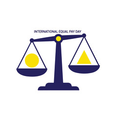 International Equal Pay Day &ndash; Gender Wage Gap Awareness Concept.