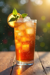 mojito cocktail on black background