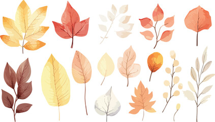 Fototapeta premium Watercolor Autumn Leaves Seamless Border Design for Thanksgiving and Fall Season