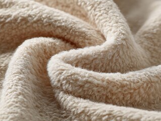 CloseUp of Soft Beige Fleece Fabric