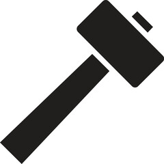 Hammer icon template black color editable. Hammer symbol Flat vector sign isolated on white background.