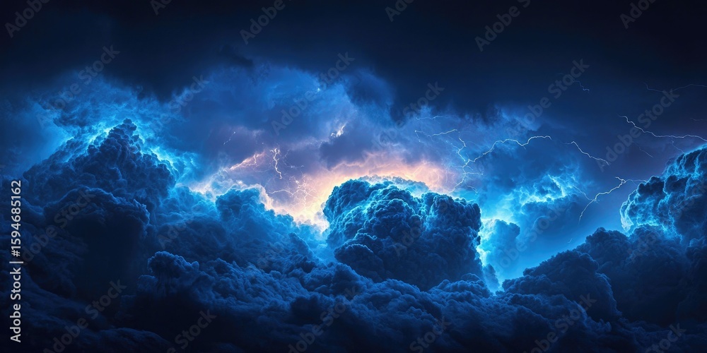 Wall mural aural experience of thunderstorm captured in abstract visual form