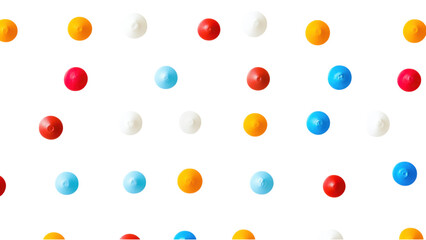 Colorful Round Candy Arrangement on Black Background with Shadows