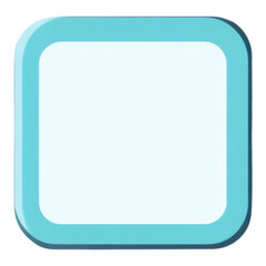 Blank square sign with light blue border for signage or labels