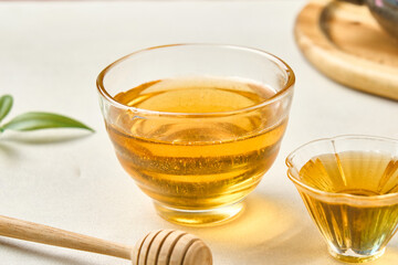 cup of tea with honey