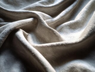 Fototapeta premium Soft Beige Fabric with Folds