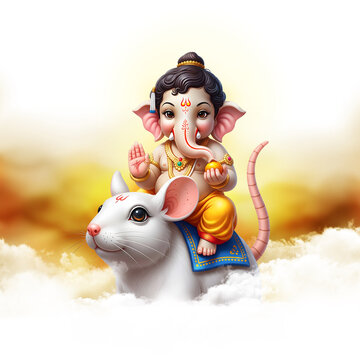 Happy Ganesh Chaturthi Festival for Invitation, Poster, Social Media Post Design Background