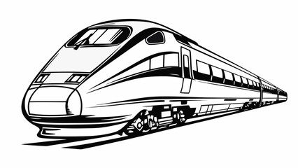High-speed passenger train in motion on a railway bridge