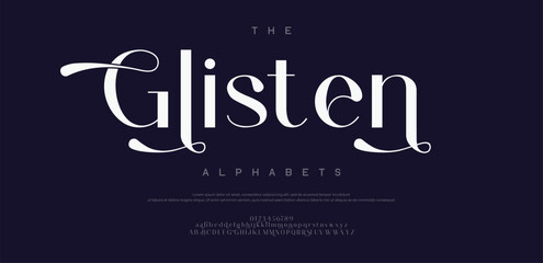 Luxury serif font in modern style. Elegant wedding alphabet letters font and number. Typography Luxury classic lettering serif fonts decorative vintage retro logo