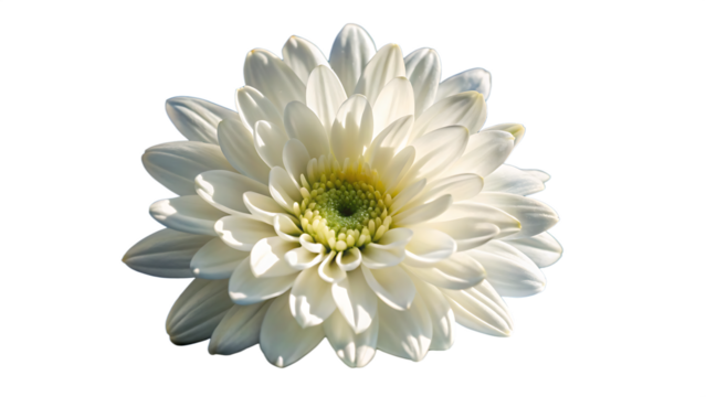 white-flower-isolated on white background, png, ai generated.