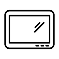 Screen Display Vector Line Icon Design