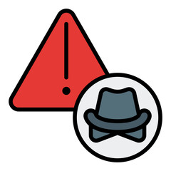 Fraud detection icon set. Scam alert and suspicious activity symbol collection.