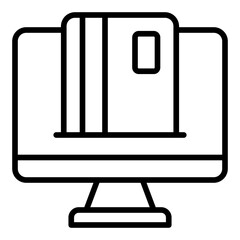 Online banking screen icon. Mobile finance and transaction symbol set.