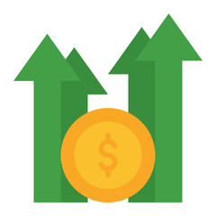 Weight gain icon collection. Financial growth and portfolio increase symbols.