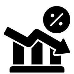 Financial loss icon collection. Downtrend and stock drop symbols.
